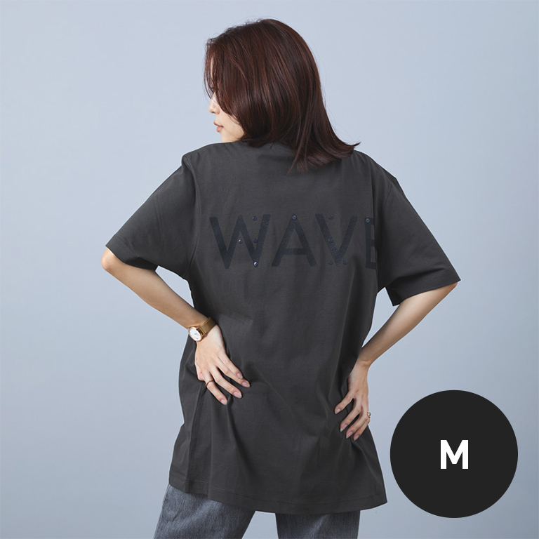 WAVE 点字モチーフ チャリティ Tシャツ GRAY Mサイズ BACK